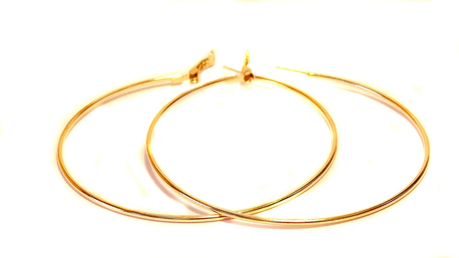 Ultra Thin Gold Hoop Earrings Find Get Quotations Large Hoop Earrings 3 Inch Gold Tone Simple Thin Hoops