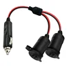 Dual Car Cigarette Lighter Splitter Charger Power Socket Adapter 10A Fuse with Cover