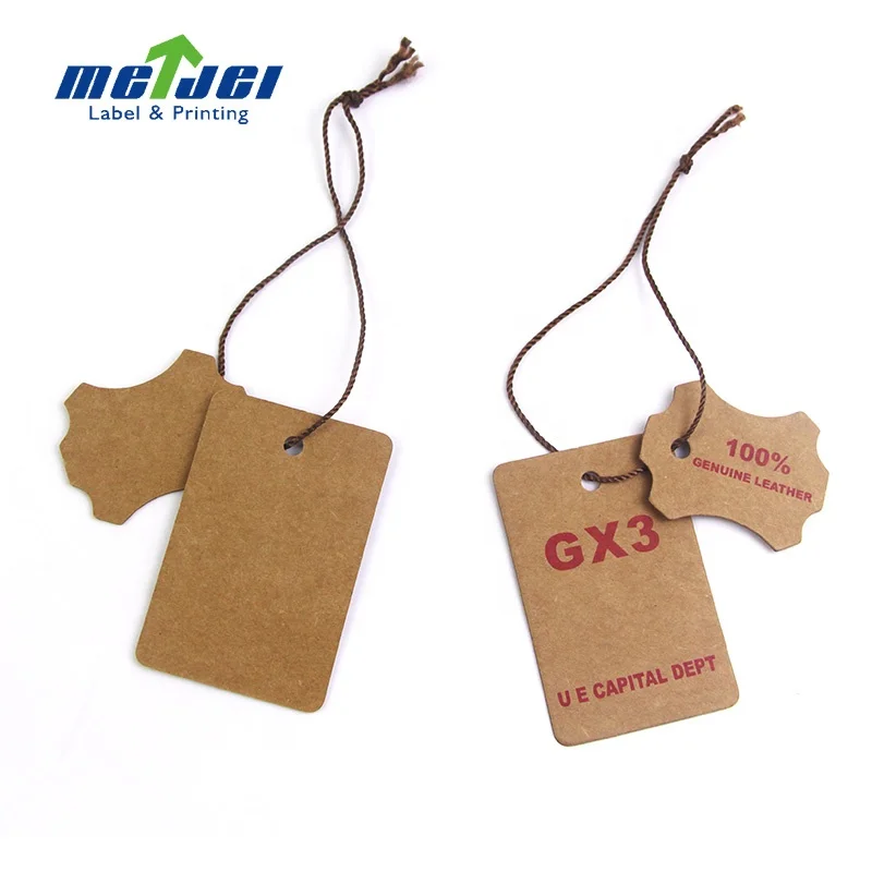 

Hotsale custom kraft paepr retail garment jeans hang tag