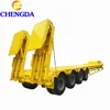 4 axles lowbed lowloa trailer with Folding ladder