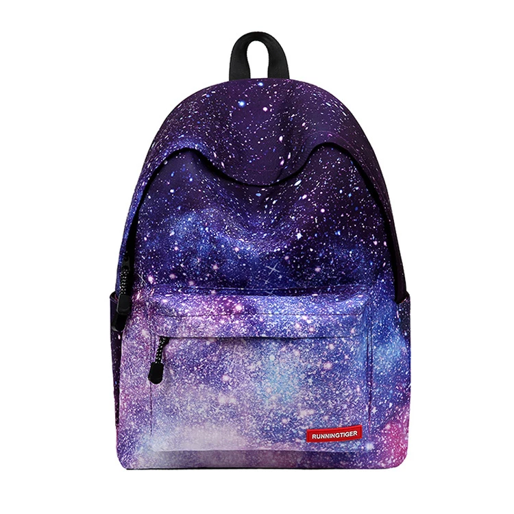 

Amazon Hot Sale Polyester New Design Stylish Starry Sky Women Girls College School Bag Backpack Low MOQ, Starry sky or customize