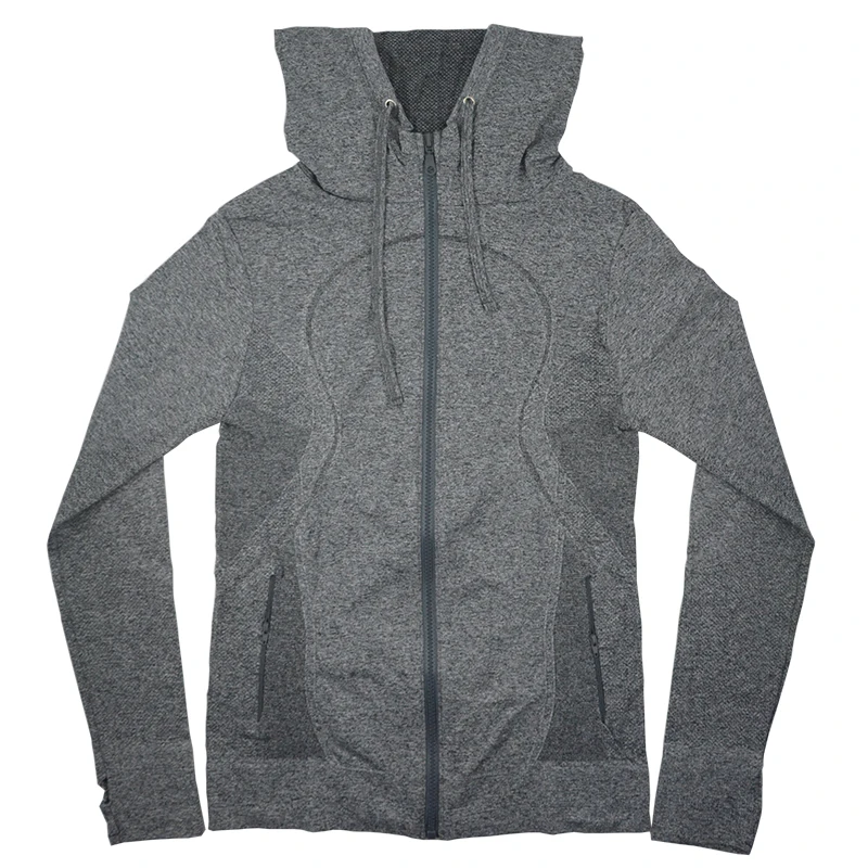 

PT Sports Women's Long Sleeve Full Zip Running Sports Hoodie Jackets Activewear Coat With Thumb Holes, Gray;blue;purple;rose;tiffany blue