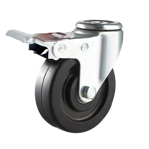 Black Rubber Esd Caster Wheels Swivel Top Plate Antistatic Caster - Buy ...