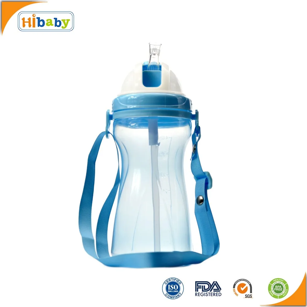 400ml Plastic Drinking Water Bottle Baby Bottle With Straw And String