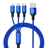 Quick charging 3 in1 multi braided usb data cable wire