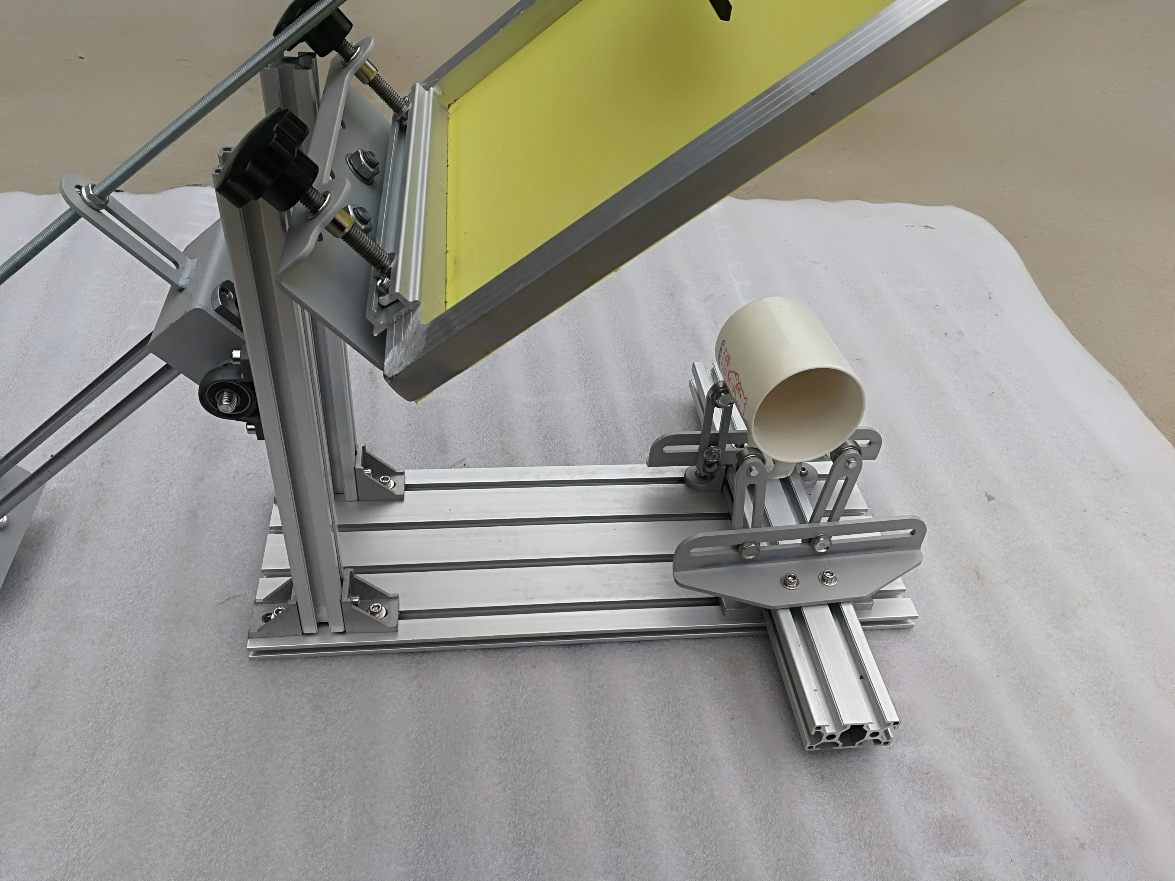 Manual Curved Screen Printing Machine Cylindrical Round Cup Silk Screen