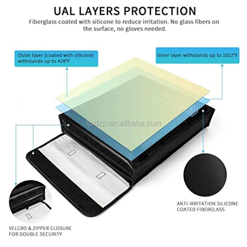 Safe Bag Large Charging RC Battery Fireproof Storage  Fireproof Document Most Effective Premium Fire Water Resistant Document