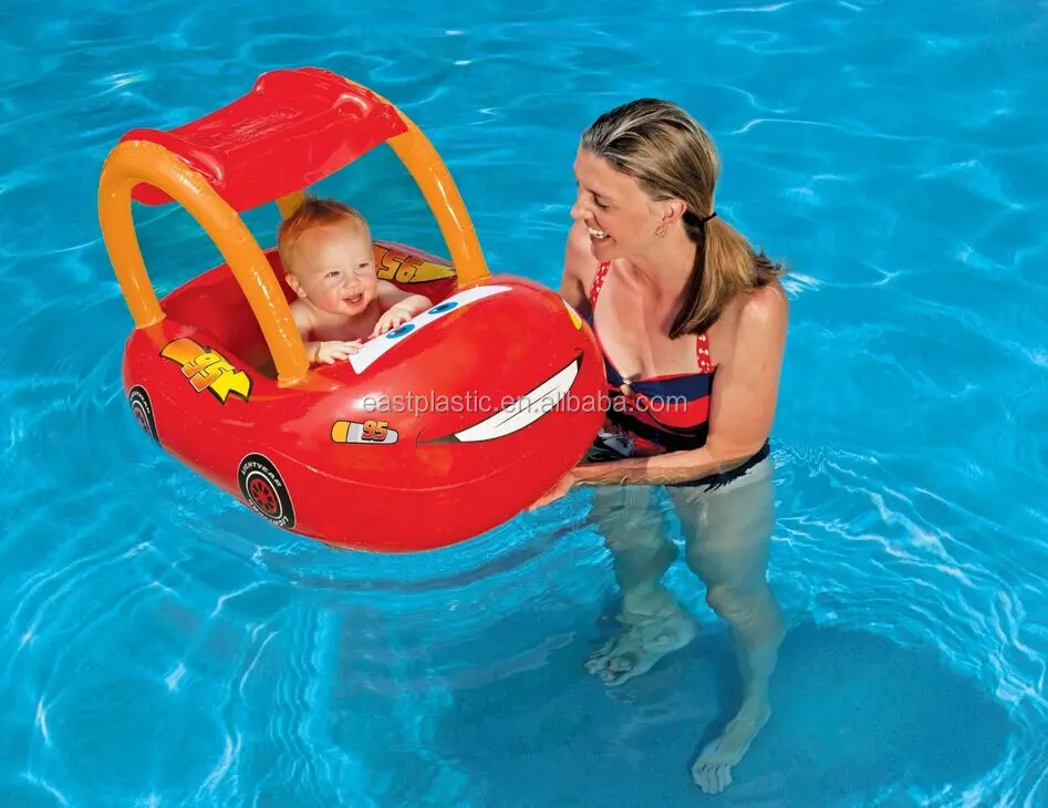 
Inflatable Red Car Swim Pool Seat Ring Float For Children 