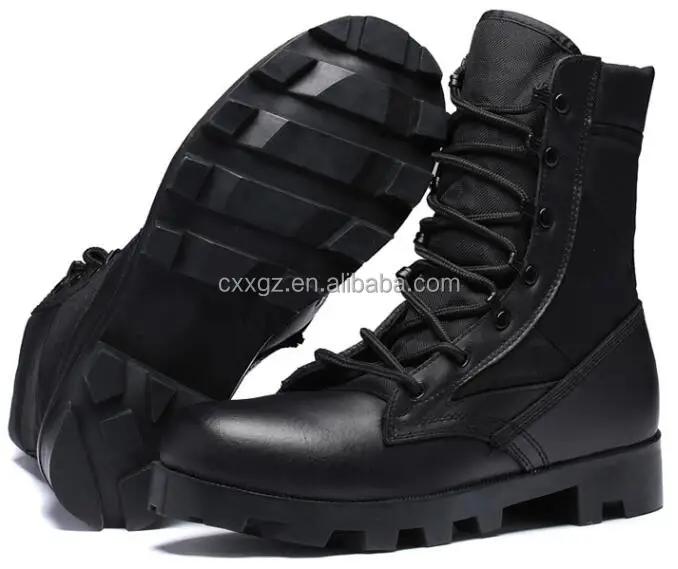 

Good quality and cheap price Military and army use black tactical men boots