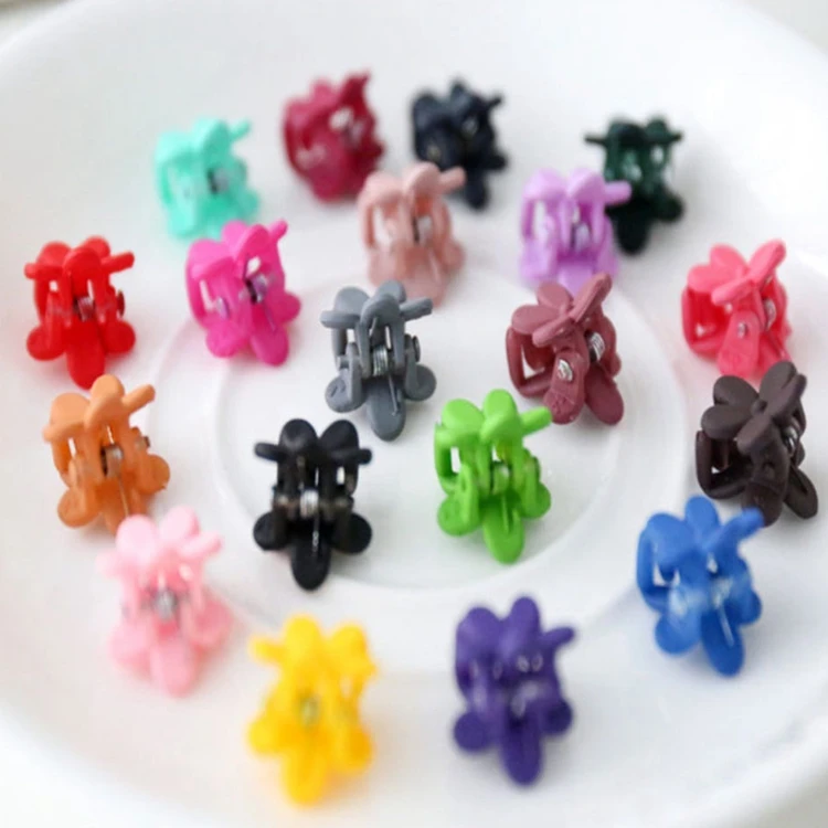 20pcs Mix Colored Kids Mini Flower Hair Claw Jaw Clip Kids Hair Clip