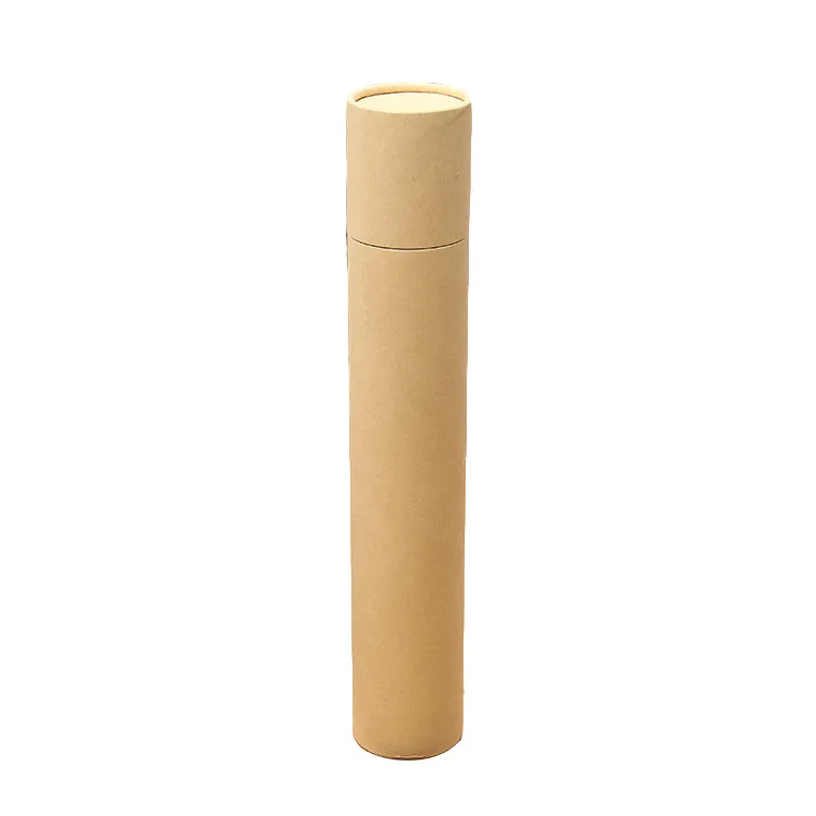 
Hot Sale Shipping Shaped Brown Kraft Tube Simple Cardboard Cylinder Packaging Mailing Poster Mail Paper Tube 