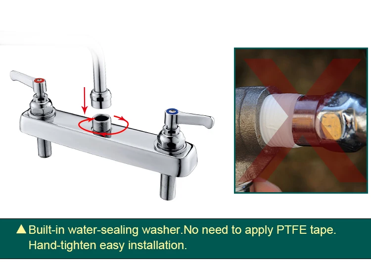 Brass contemporary deck mounted workboard faucets water tap