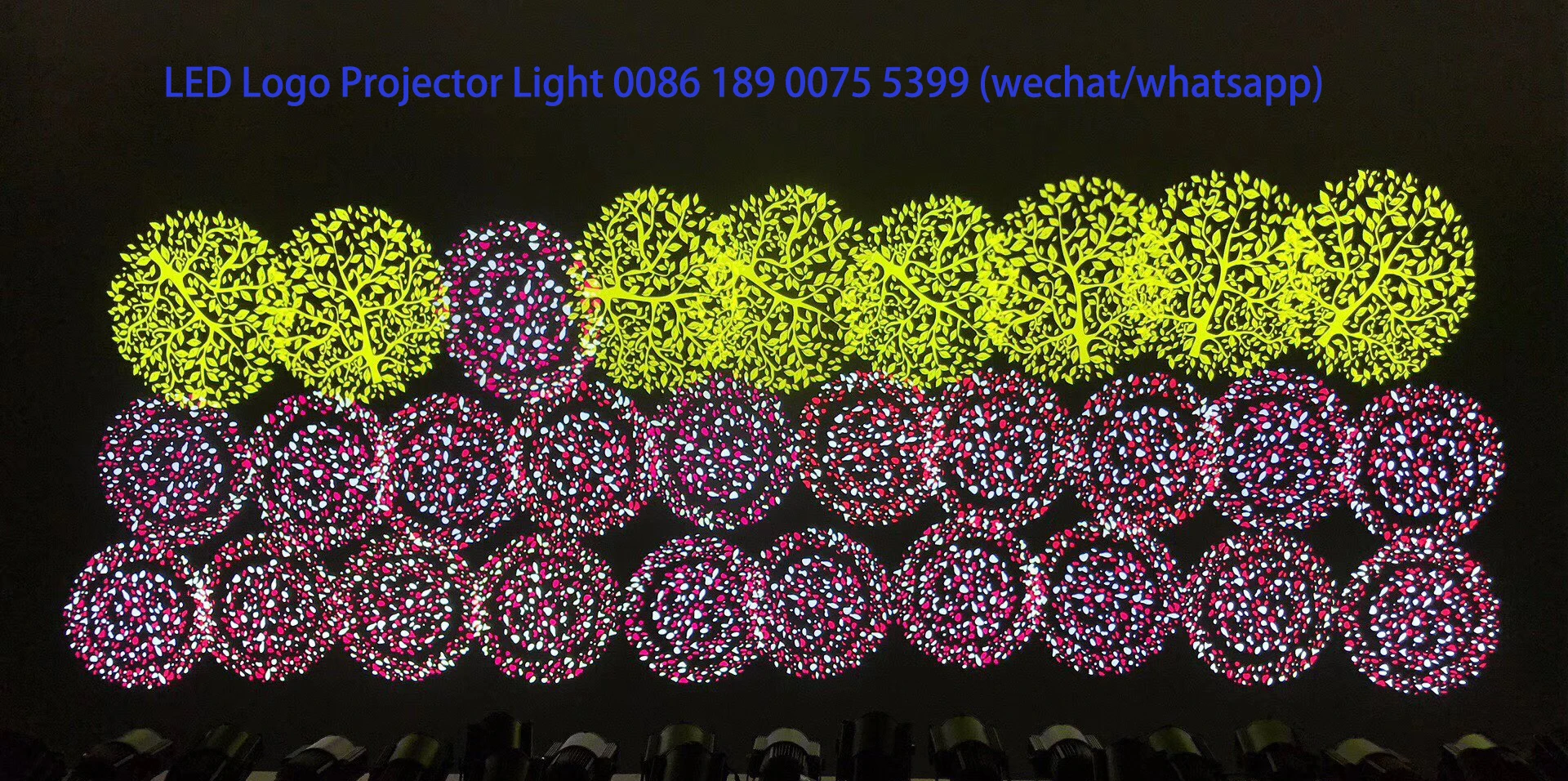 waterproof outdoor 4 logo rotating led 150w gobo projector