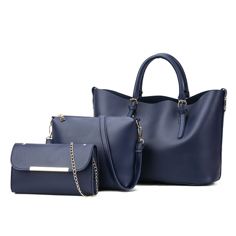 

Cheap Price Ladies Bags New Designer Brand Fashion Woman Leather Bag 3 in 1 piece Handbags set, As picture