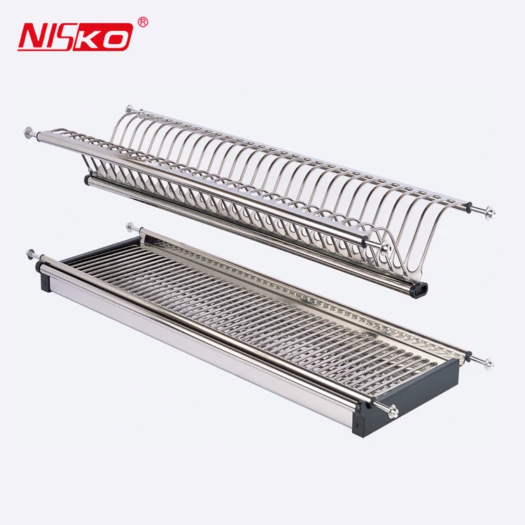 Double Layers Stainless Steel Plate Holder Dish Drying Rack Buy Dish