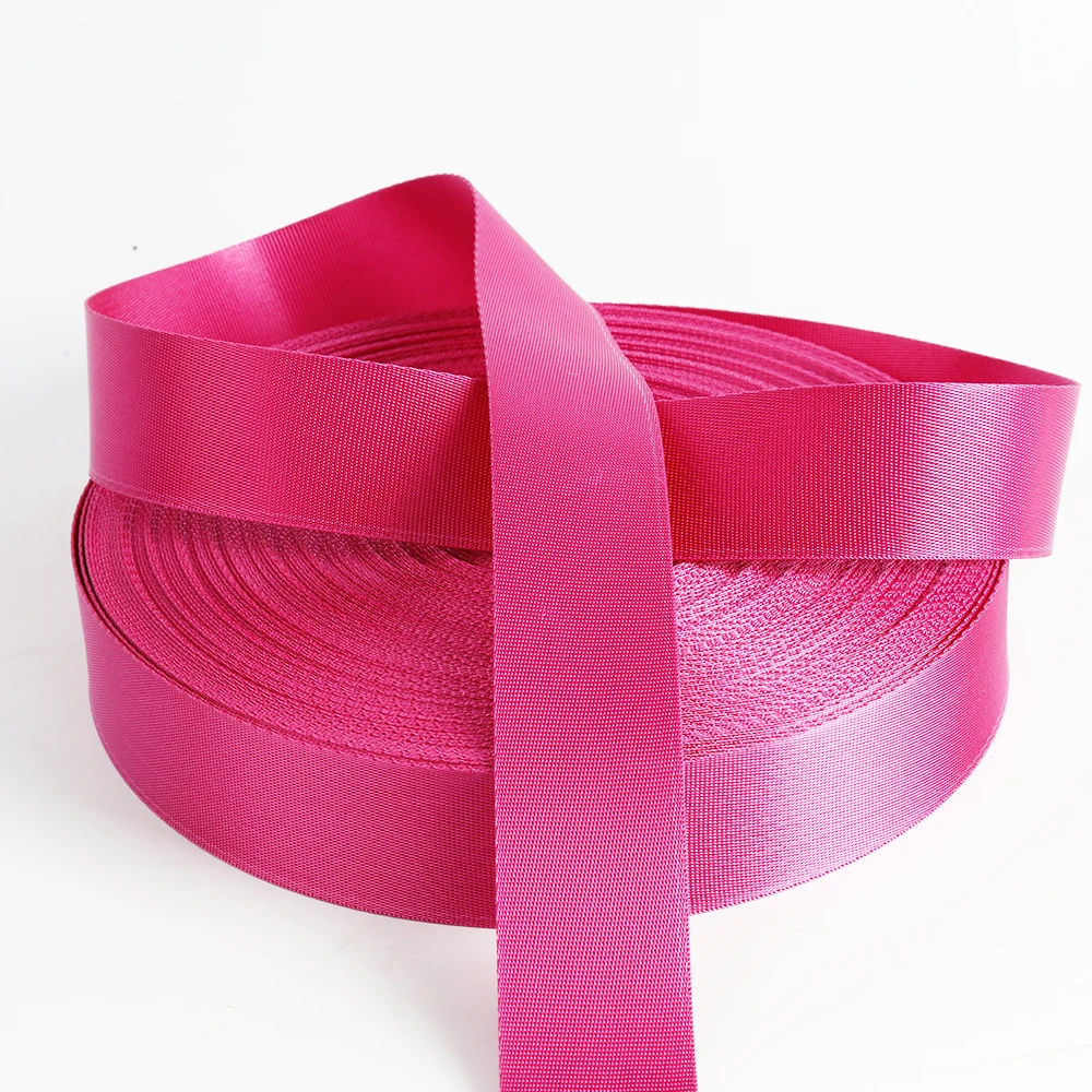 

20mm 25mm 32mm 38mm 50mm Thin Polyamide Custom Nylon Webbing Strap for Belts, 50+ colors in stock