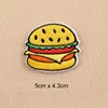 wholesale iron on hamburger design embroidered food patch for decoration