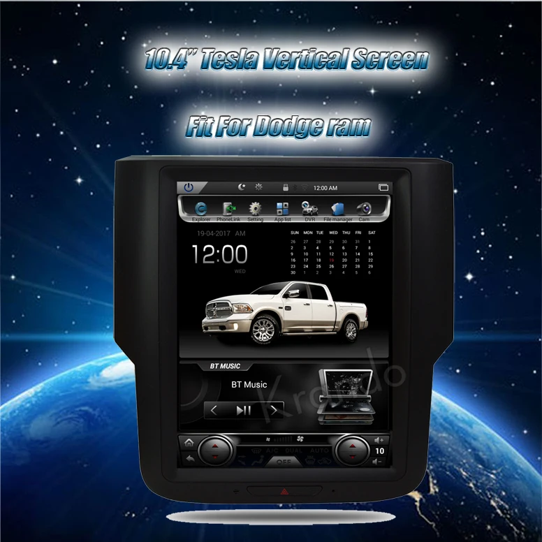 Krando Android 10.4" Tesla Vertical Screen Multimedia System For Dodge