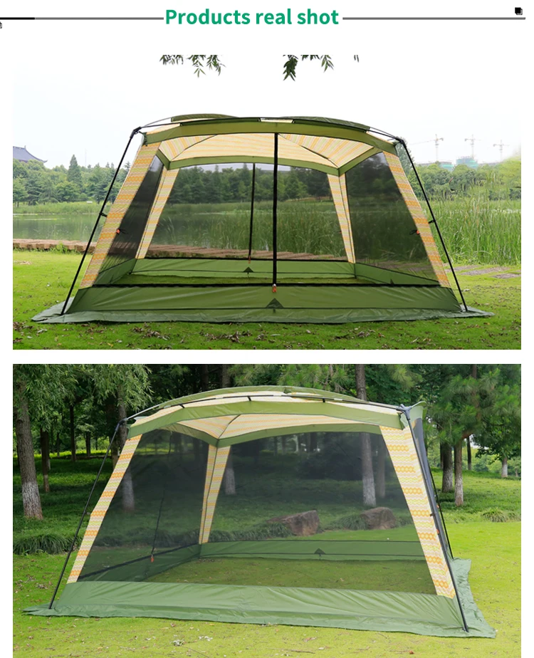 Screen House & Room Canopy Tent with Mesh Side Wall for Camping
