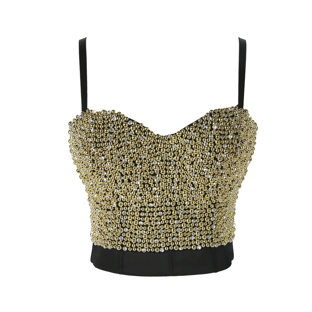 

wholesale fashion sexy outerwear women mature beaded half cup top crop corset bustier