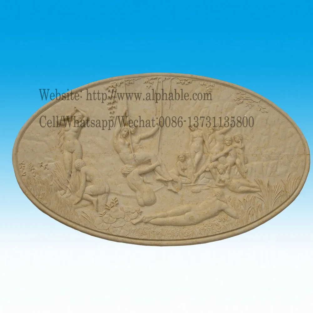
Carved Natural Stone Relief Modern Style Wall Relief Sculpture 
