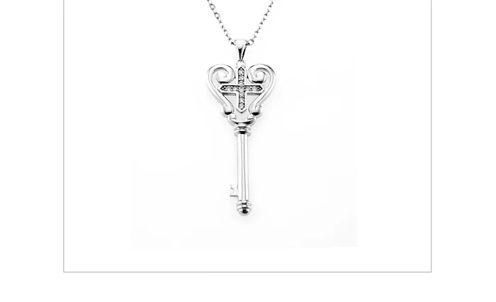 Black tone ivory shape silver manly necklace pendant