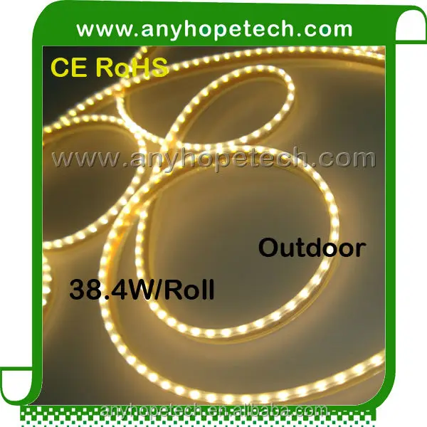 
12V 3000K SMD335 96 led per meter Waterproof Side Emitting LED Light Strips 