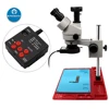 3.5-90X Continuous Zoom Simul Focal Trinocular Stereo Microscope 20MP Microscope Camera 144 light Phone Motherboard Repair tools