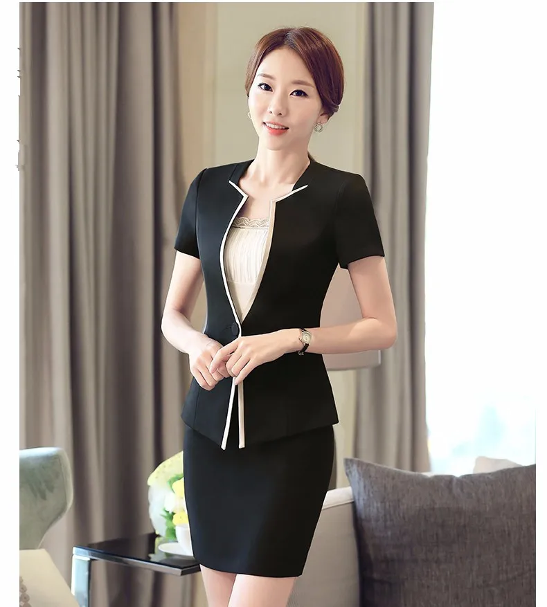 Women 2 Piece Suits Work Uniform For Office Lady Skirt Coat Suits Buy