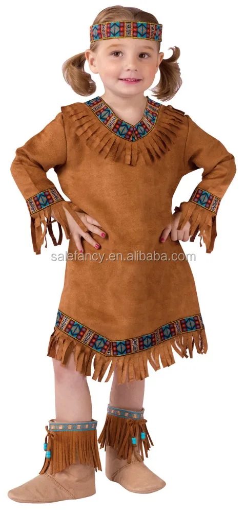 Toddler Native American halloween costumes for kids sexy school dance Girl Indian Costume large QBC-8631