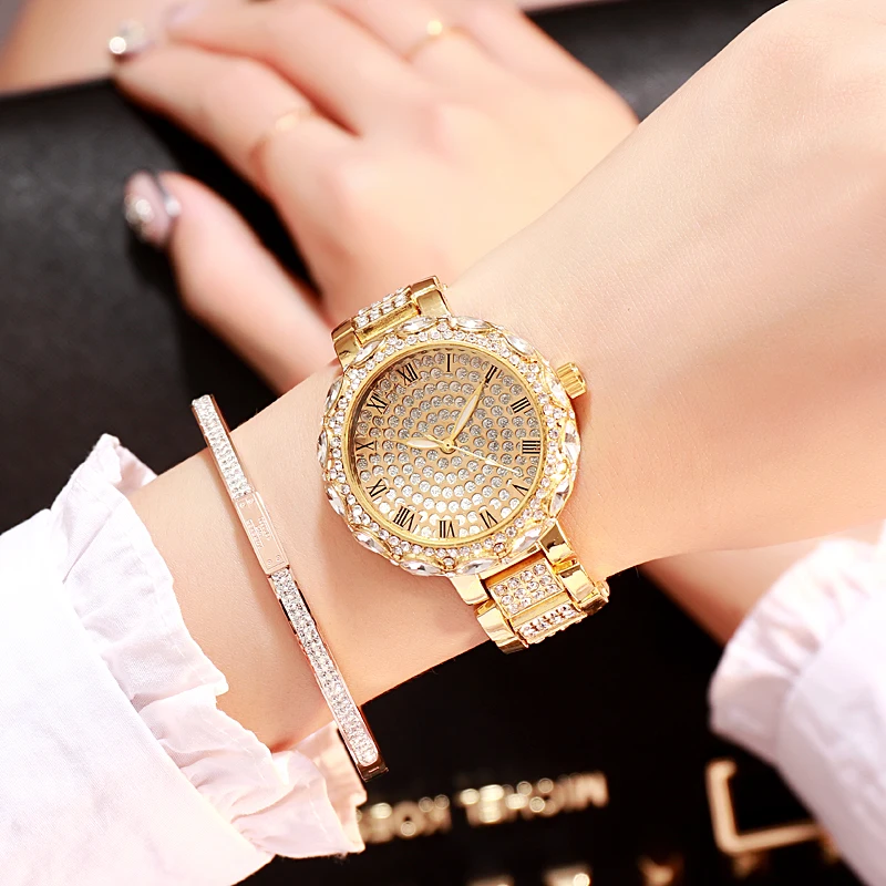

Hot Sale OEM Quartz Full Rhinestone Steel Fashion Women Watch