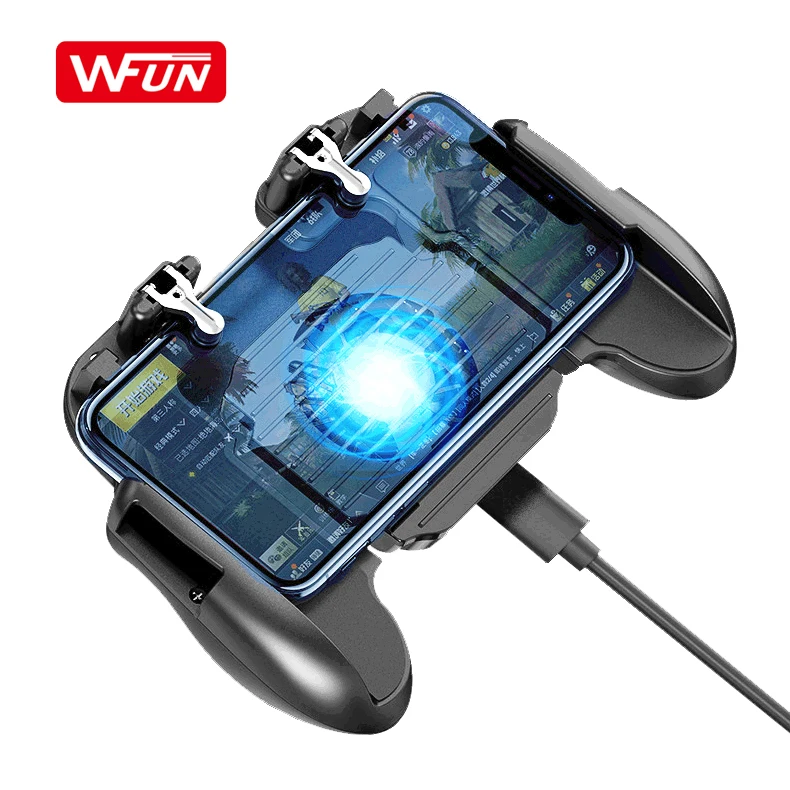 

2019 New Game Controller Pub g Android Mobile Game Pad Cooling Fan Gamepad Joystick Phone Trigger for IOS, Black;red;blue