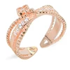 Korean gold plated ring exaggerated Japanese light luxury celebrity cool multi-ring multi-layer winding open ring