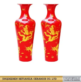 High Taste Lifestyle Red Gold Dragon Chinese Ceramics Floor Vase Made In Jingdezhen Ceramic Product On High Taste Lifestyle Red Gold Dragon Chinese Ceramics Floor Vase Made In Jingdezhen Ceramic Product On