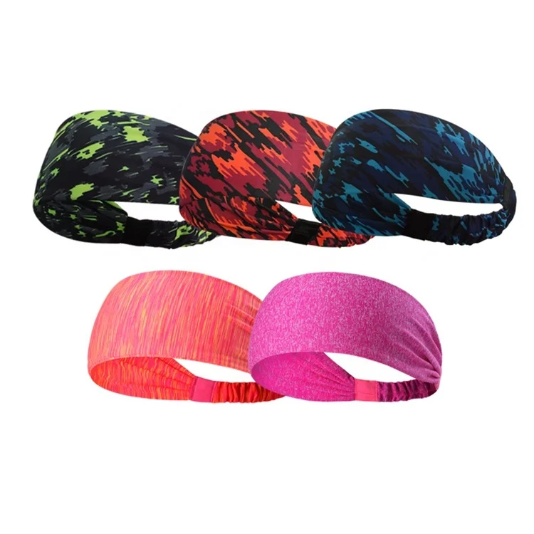 

Custom Ladies Stretchy Trending Stripe Pattern Sports Headband Running Yoga Head Sweat Band, Red, blue, yellow, black, orange, black, white, green, purple