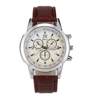 

WJ-7424 Cross - border Alibaba Hot Style Geneva Men's Belt Watch Three-eye Digital Bar Scale Quartz Watch