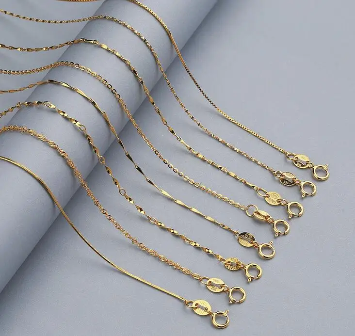 

Cheap Jewelry 925 Sterling Silver Thin Choker Women Fashion Design Chain Necklace