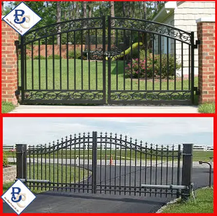 Patio puertas cerca de la puerta moderna puertas de hierro-Vallado