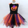 Fashion Baby Pumpkin Halloween Costumes For Kids Clothes Girls Halloween Outfits Tops + Lace Tutu Skirts Children Clothing Sets