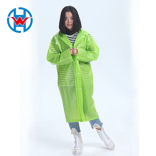 

Green EVA top quality students long rain coat with school bag backpack container, N/a
