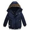 Boys winter thick warm cotton coat kids hooded coat