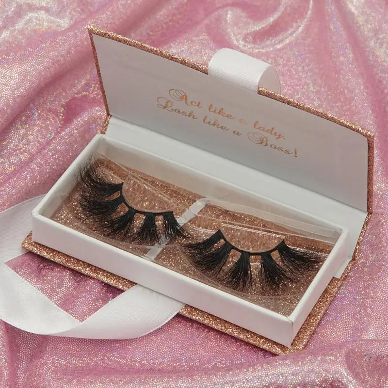 

fluffy lashes 25mm 29mm 30mm 3D real siberian mink lashes in flower, Natural black
