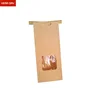 Half pound food safe lined brown tin tie kraft bags with window for food ,snack