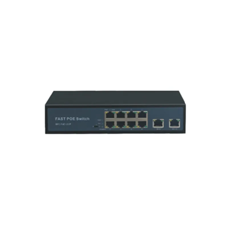 

China Manufacturer 8 10/100M POE 2 Gigabit Uplink Ports Realtek VLAN Support Smart POE Network Switch