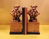Modern home decor animal head statue resin monkey unique bookends for book ends