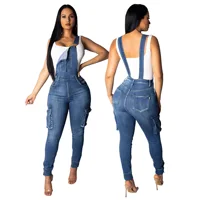 

9182 sexy jumpsuit jeans women 2019 denim overall jeans jumpsuit denim