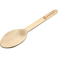 

Mini Wooden Spoons -Eco Friendly Disposable Biodegradable Birchwood Square Compostable Cutlery Taster Spoon with Concave