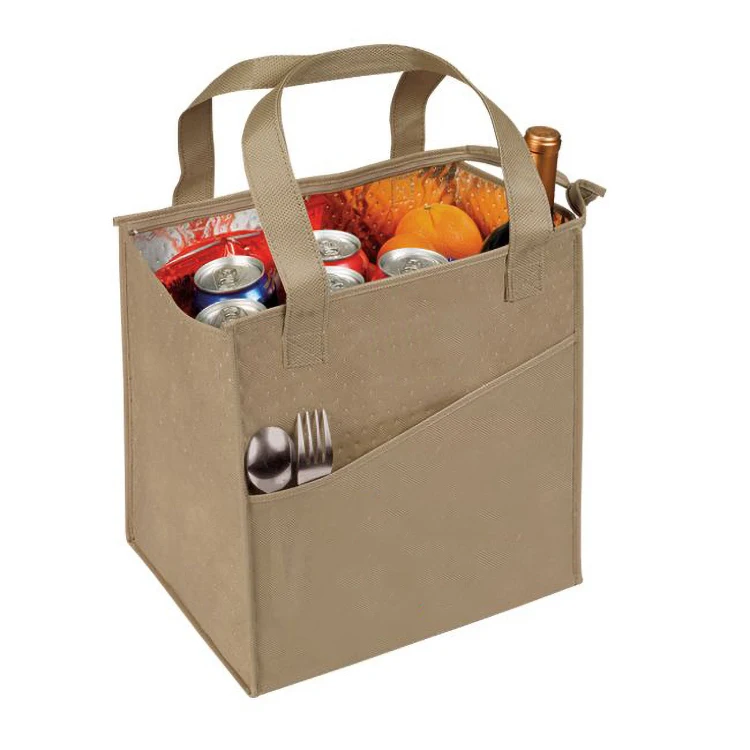 Wholesale Fresh Cool Reusable Non Woven Insulated Lunch Cooler Bag With