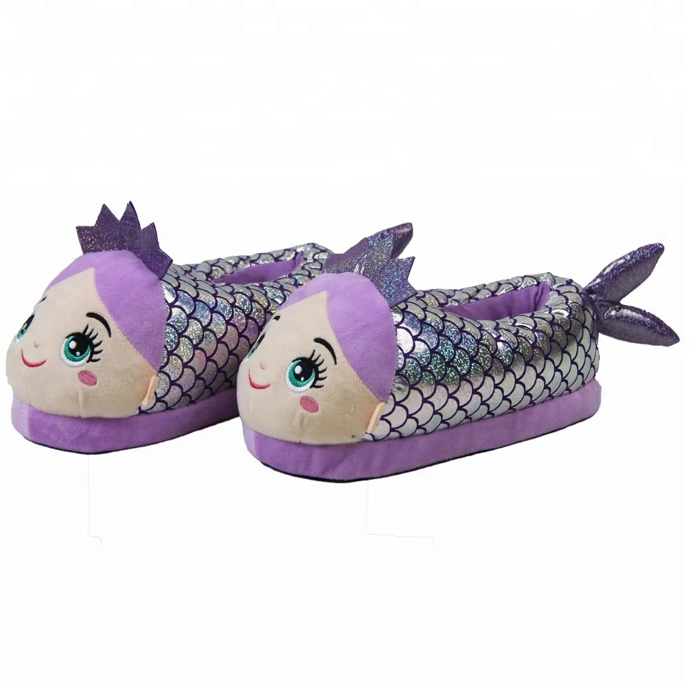 

New Design 11 inch Purple Embroidery Hotel Slippers For Gift