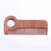 2018 Personalized Logo Wooden Key Chain Beard Comb Porket Size Mustache Comb